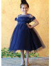 Cape Sleeves Pearls 3D Floral Lace Tulle Flower Girl Dress Cape Sleeves Pearls 3D Floral Lace Tulle Flower Girl Dress